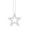 Thumbnail Image 1 of Diamond Star Necklace 1/10 ct tw Round-cut 10K White Gold 18&quot;