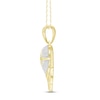 Thumbnail Image 2 of Diamond Hand Heartbeat Pendant 1/20 ct tw Round-cut 10K Yellow Gold