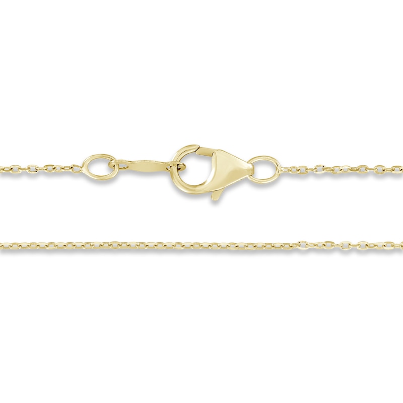 Diamond Hand Heartbeat Pendant 1/20 ct tw Round-cut 10K Yellow Gold