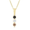 Every Love Black, White & Brown Diamond Necklace 1/4 ct tw Round-cut 10K Yellow Gold 18"