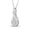 Thumbnail Image 1 of Diamond Necklace 1/5 ct tw Round-cut 10K White Gold 18"