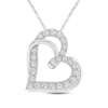 Thumbnail Image 1 of Diamond Heart Necklace 1/5 ct tw Round-cut Sterling Silver 19&quot;
