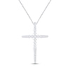 Thumbnail Image 0 of Diamond Cross Necklace 1/3 ct tw Round-cut Sterling Silver 19"