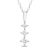 Thumbnail Image 0 of Diamond Drop Necklace 1/4 ct tw Princess-cut 10K White Gold 18"