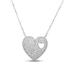 Thumbnail Image 0 of Diamond Heart Necklace 1/3 ct tw Round-cut Sterling Silver 18"