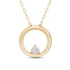 Thumbnail Image 1 of Diamond Circle Necklace 1/10 ct tw Round-cut 10K Yellow Gold 18&quot;
