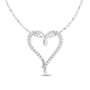 Thumbnail Image 0 of Diamond Accent Heart Necklace Round-cut Sterling Silver 18"