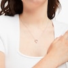 Thumbnail Image 2 of Diamond Accent Heart Necklace Round-cut Sterling Silver 18&quot;