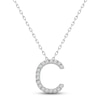Thumbnail Image 0 of Diamond Letter C Necklace 1/10 ct tw Round-cut Sterling Silver 18"