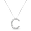 Thumbnail Image 1 of Diamond Letter C Necklace 1/10 ct tw Round-cut Sterling Silver 18&quot;