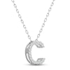 Thumbnail Image 1 of Diamond Letter C Necklace 1/10 ct tw Round-cut Sterling Silver 18"