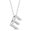 Thumbnail Image 2 of Diamond Letter E Necklace 1/8 ct tw Round-cut Sterling Silver 18&quot;