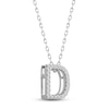 Thumbnail Image 1 of Diamond Letter D Necklace 1/8 ct tw Round-cut Sterling Silver 18"