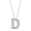 Thumbnail Image 2 of Diamond Letter D Necklace 1/8 ct tw Round-cut Sterling Silver 18&quot;