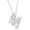 Thumbnail Image 1 of Diamond Letter M Necklace 1/8 ct tw Round-cut Sterling Silver 18"