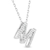 Thumbnail Image 2 of Diamond Letter M Necklace 1/8 ct tw Round-cut Sterling Silver 18&quot;