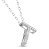 Thumbnail Image 2 of Diamond Letter T Necklace 1/15 ct tw Round-cut Sterling Silver 18&quot;
