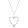 Thumbnail Image 1 of Diamond Heart Necklace 1/3 ct tw Princess & Round-cut 10K White Gold 18&quot;