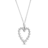 Thumbnail Image 2 of Diamond Heart Necklace 1/3 ct tw Princess & Round-cut 10K White Gold 18&quot;