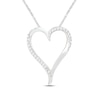 Thumbnail Image 1 of Diamond Twist Heart Necklace 1/15 ct tw Round-cut Sterling Silver 19&quot;