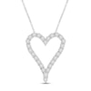 Thumbnail Image 1 of Diamond Heart Necklace 1/10 ct tw Round-cut Sterling Silver 19&quot;