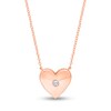 Thumbnail Image 1 of Diamond Heart Necklace 1/20 ct tw Round-cut 10K Rose Gold 18&quot;