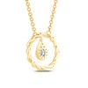 Circle of Gratitude Diamond Necklace 1/4 ct tw Round-cut 10K Two-Tone Gold 19"