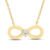 Thumbnail Image 0 of Diamond Infinity Necklace 1/10 ct tw Round-cut 10K Yellow Gold 18"