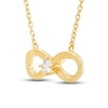 Thumbnail Image 1 of Diamond Infinity Necklace 1/10 ct tw Round-cut 10K Yellow Gold 18"