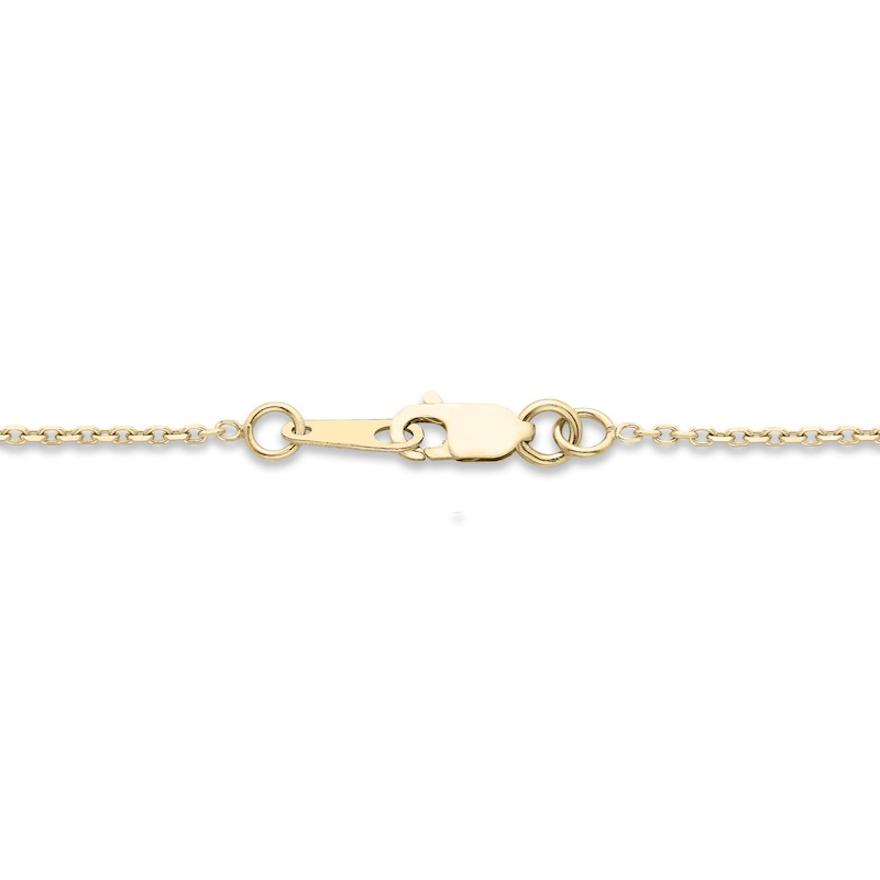 Diamond Three-Stone Dangle Necklace 1/6 ct tw Round-cut 10K Yellow Gold 18"