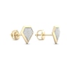 Thumbnail Image 2 of Men's Diamond Stud Earrings 1/6 ct tw Round-cut 10K Yellow Gold