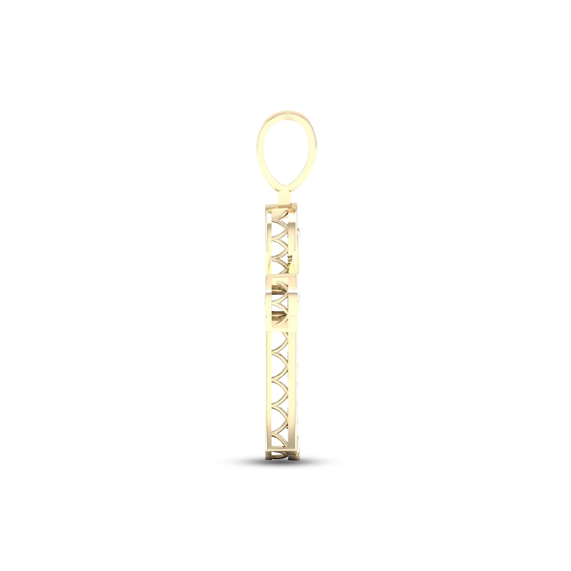 Main Image 2 of Men's Diamond Ankh Pendant 1/5 ct tw Round-cut 10K Yellow Gold