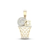 Thumbnail Image 1 of Men's Diamond Number 23 Basketball Pendant 1/4 ct tw Round-cut 10K Yellow Gold