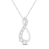 Thumbnail Image 1 of Diamond Loop Necklace 1/5 ct tw Round-cut 10K White Gold 18&quot;