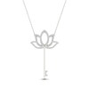 Thumbnail Image 0 of By Women For Women Diamond Lotus Key Necklace 1/5 ct tw Round-cut Sterling Silver 18"