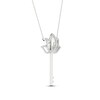 Thumbnail Image 1 of By Women For Women Diamond Lotus Key Necklace 1/5 ct tw Round-cut Sterling Silver 18"