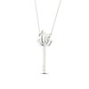 Thumbnail Image 3 of By Women For Women Diamond Lotus Key Necklace 1/5 ct tw Round-cut Sterling Silver 18"