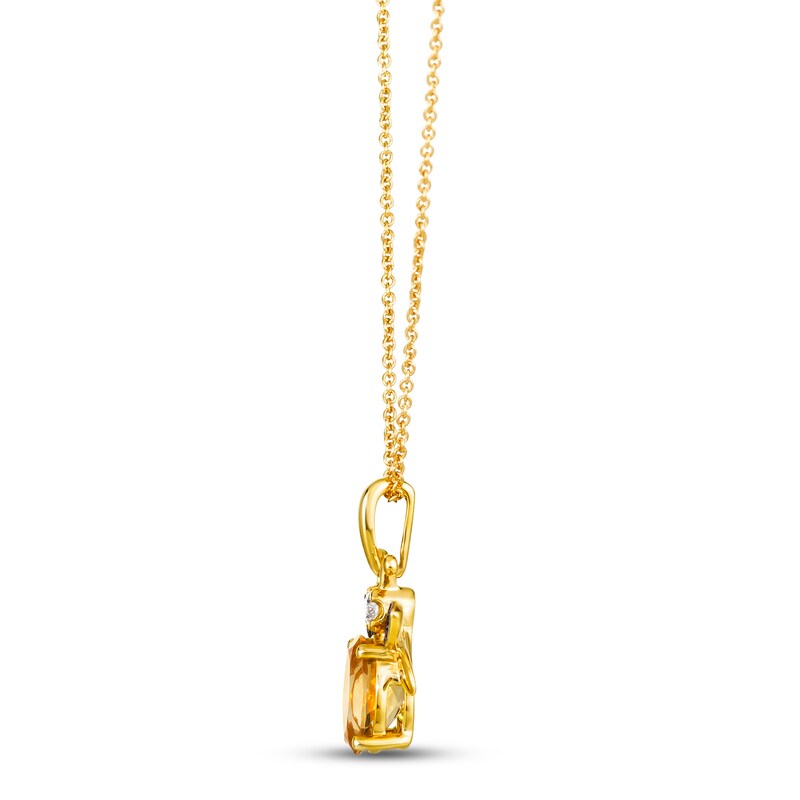 Main Image 2 of Le Vian Citrine Bee Necklace 1/10 ct tw Diamonds 14K Honey Gold 18&quot;