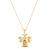 Thumbnail Image 2 of Le Vian Citrine Bee Necklace 1/10 ct tw Diamonds 14K Honey Gold 18"