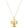 Thumbnail Image 3 of Le Vian Citrine Bee Necklace 1/10 ct tw Diamonds 14K Honey Gold 18&quot;