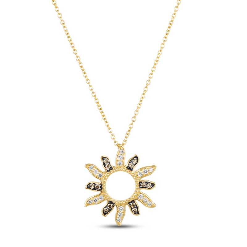 Le Vian Diamond Sun Necklace 1/5 ct tw 14K Honey Gold 18"