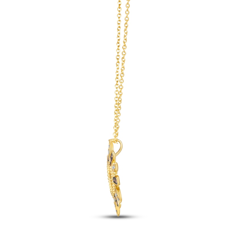 Main Image 2 of Le Vian Diamond Sun Necklace 1/5 ct tw 14K Honey Gold 18&quot;