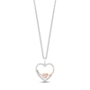 Thumbnail Image 1 of Hallmark Diamonds Heart Knot Necklace 1/10 ct tw Sterling Silver & 10K Rose Gold 18&quot;