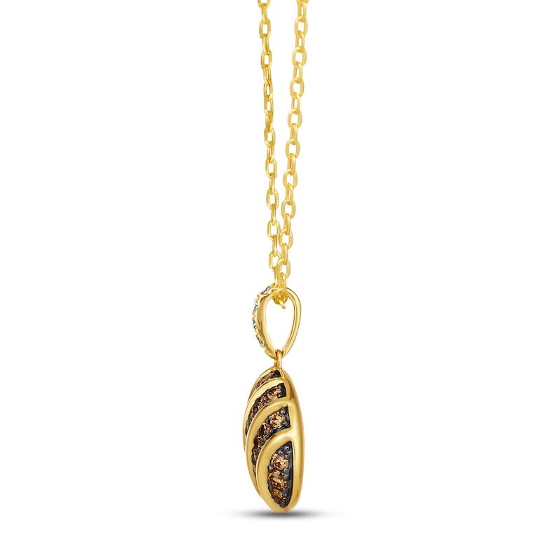 Main Image 2 of Godiva x Le Vian Diamond Necklace 1/2 ct tw 14K Honey Gold 19&quot;