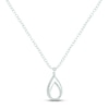 Thumbnail Image 1 of Diamond Teardrop Necklace 1/6 ct tw Round-cut 10K White Gold 18&quot;