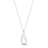 Thumbnail Image 2 of Diamond Teardrop Necklace 1/6 ct tw Round-cut 10K White Gold 18&quot;