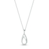 Thumbnail Image 2 of Diamond Teardrop Necklace 1/6 ct tw Round-cut 10K White Gold 18"