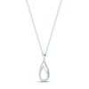 Thumbnail Image 3 of Diamond Teardrop Necklace 1/6 ct tw Round-cut 10K White Gold 18&quot;