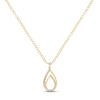 Thumbnail Image 1 of Diamond Teardrop Necklace 1/6 ct tw Round-cut 10K Yellow Gold 18&quot;