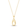 Thumbnail Image 3 of Diamond Teardrop Necklace 1/6 ct tw Round-cut 10K Yellow Gold 18&quot;